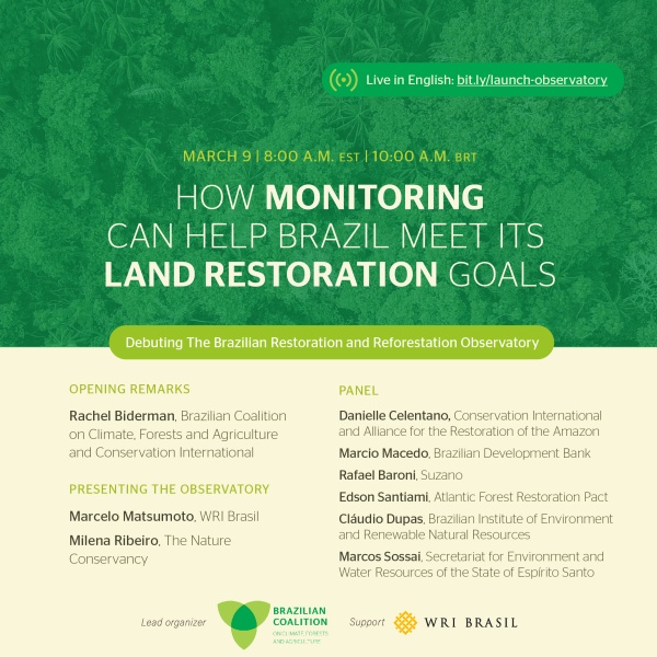 WEBINAR: How Monitoring Can Help Brazil Meet Its Land Restoration Goals 