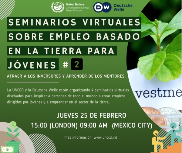 Seminarios virtuales sobre empleo basado en la tierra para jóvenes #2